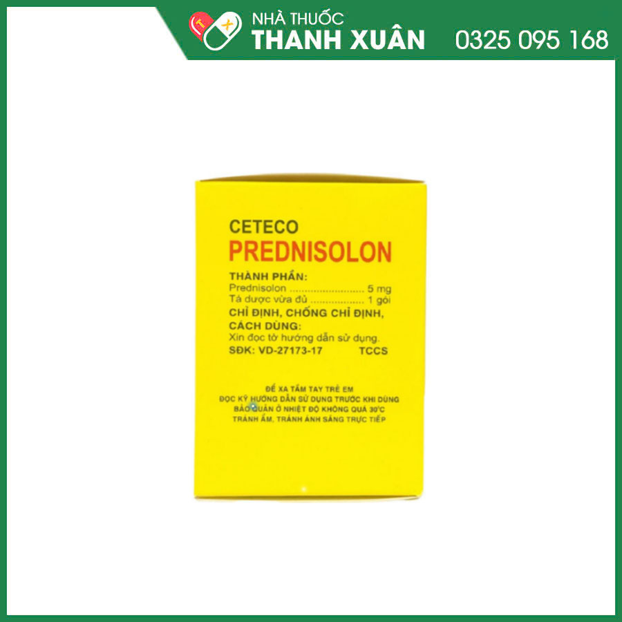 Ceteco Prednisolon thuốc điều trị chống viêm, chống dị ứng, thiếu máu và bệnh lý ung thư